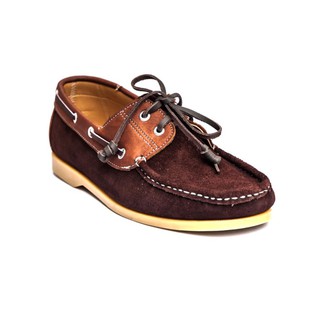 รองเท้าหนังกลับ ทรงโบ้ท ชูส์ แบบผูกเชือก หุ้มส้น StepPro Boat Shoes Code 213