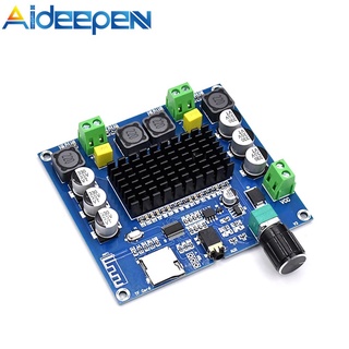 Aideepen XH-A105 บอร์ดขยายเสียงดิจิทัล บลูทูธ 5.0 รองรับอินพุตการ์ด AUX TF TDA7498 ช่องคู่ 100W