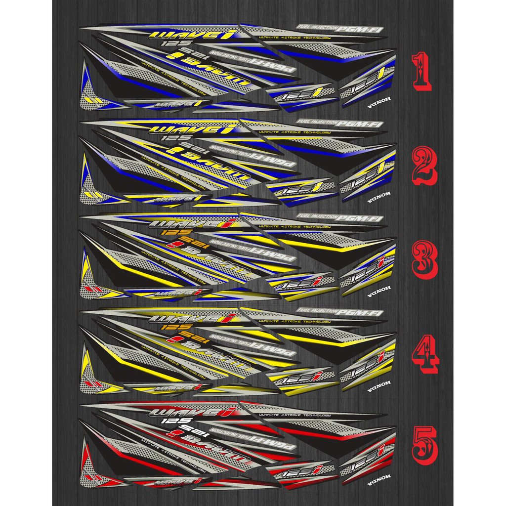SUPRA X 125 WAVE I DECAL STRIPING สติ๊กเกอร์
