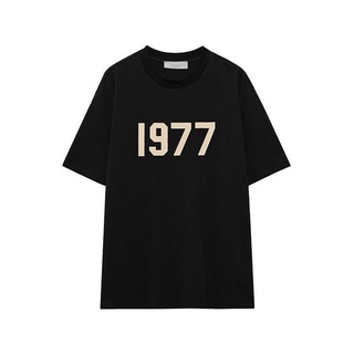 เสื้อยืดสีขาว - Essentials1977Man1977การถ่ายเทความร้อนแบบฝูงสูงผู้ชายที100%ฝ้ายกิลแดน