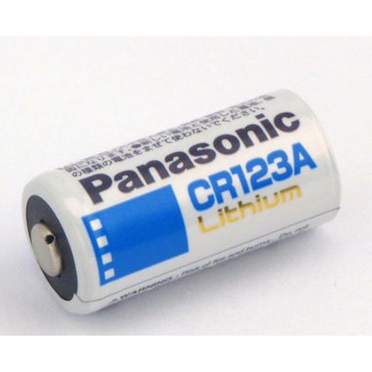 CR123A พร้อมส่ง-ถ่านลิเธียม Panasonic CR-123A 3V - รุ่นใหม่ก้อนสีทอง