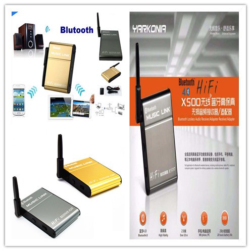 X 500 Bluetooth 4.0 HiFi ตัวรับสัญญาณเสียงไร้สายสำหรับโทรศัพท์แท็บเล็ต