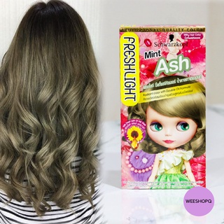 สีน้ำตาลเทาเขียวมิ้นท์ Freshlight ครีมเปลี่ยนสีผม ( น้องบลายธ์ ) ชวาร์สคอฟ เฟรชไลท์ มิลค์กี้