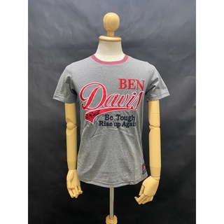 เสื้อยืดคอกลม งานปัก Ben Davis 35 evolution สายสเกตไม่ควรพลาด Skate Surf skate red collar japan text