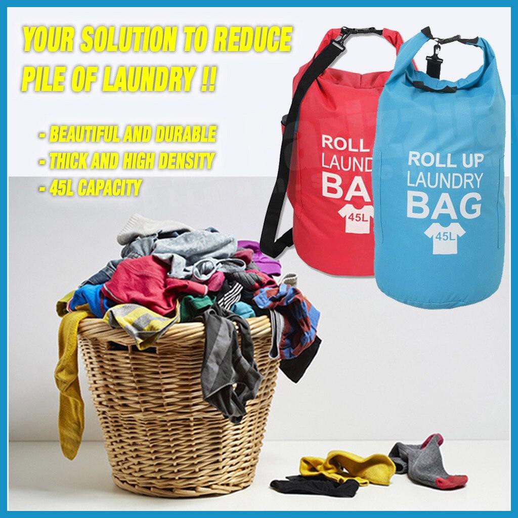 BASIC ROLL UP LAUNDRY BAG 45L