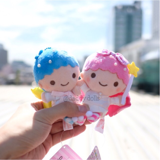 พวงกุญแจ Kiki กิกิ & Lala ลาล่า ชุดนอน 4.5นิ้ว Little Twin Stars ลิตเติ้ลทวินสตาร์ Sanrio ซานริโอ้