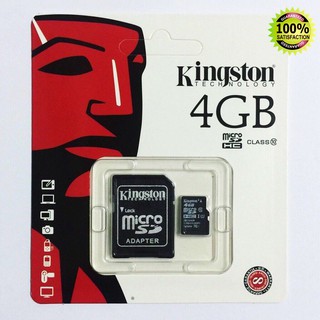 Kingston Memory Card Micro SD SDHC 4 GB Class 10 ของแท้