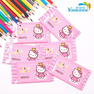 ✕℗💕 ทิชชู่เปียกคิตตี้ Hello Kitty Baby Wipe ลิขสิทธิ์แท้ 100% แบบ 1 ซอง แผ่น  ปลอดภัยไม่ปนเปื้อน