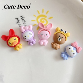 CROCS 【Cute Deco】กระดุมเรซิ่น รูปเพนกวิน แมว กระต่ายน่ารัก ขนาดเล็ก DIY (4 แบบ)