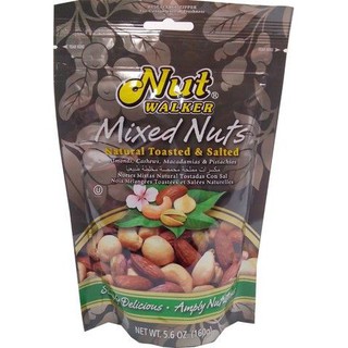 Nut Walker Natural &amp; Salted Mixed Nuts 160g นัทวอล์คเกอร์ถั่วรวมรสเนเชอรัลแอนด์เค็ม 160 กรัม