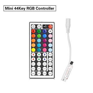 ไฟ LED RGB แบบ 44 คีย์พร้อมรีโมทคอนโทรล พร้อมอะแดปเตอร์คอนโทรลเลอร์ เหมาะสำหรับ SMD 5050 3528 2835 ไฟ LED แบบยืดหยุ่นสี RGB