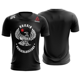 UFC X KHABIB EAGLE TShirtไมโครไฟเบอร์การต่อสู้ที่ดีที่สุดChampionship Khabib Nurmagomedov