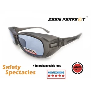 แว่นเซฟตี้ ZEEN PERFECT Sporty design ถอดเปลี่ยนเลนส์สายตาได้ เลนส์ป้องกัน UV400