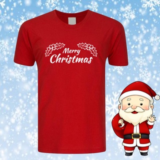 เสื้อยืดผ้าฝ้าย เสื้อยืดคริสต์มาส[CHRISTMAS NO.2 ] MERRY CHRISTMAS SHIRT/ CHRISTMAS T SHIRT / T-SHIRT / BAJU CHRISTMAS /