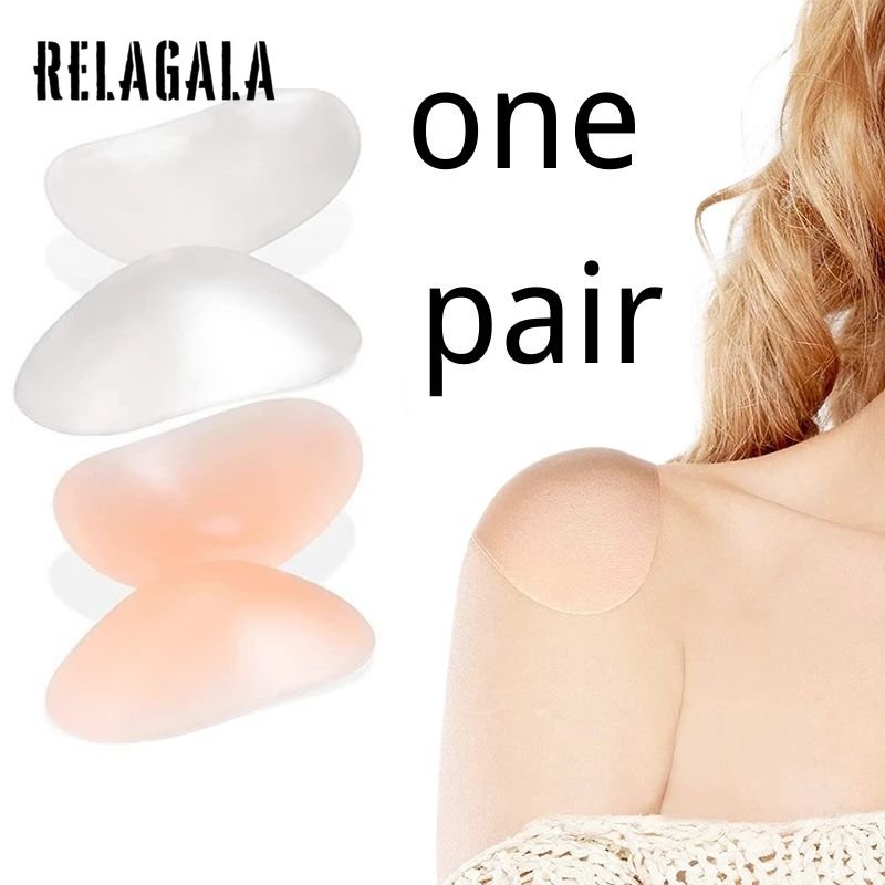 RelaGala ผู้หญิง Anti-slip ไหล่แคบReusableที่มองไม่เห็นซิลิโคนไหล่ Pad ไหล่วาง
