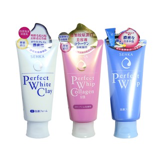 SHISEIDO Senka Perfect Whip Foam Collagen [120g.] โฟมล้างหน้า ล้างหน้าเนื้อวิป ชิเซโด้ โฟมล้างหน้า