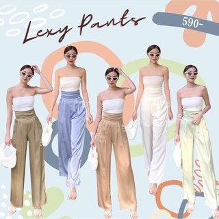 Basebkk LEXY PANTS กางเกงขายาวจับขอบเอวย่นๆ รุ่นนี้เป็นทรงซิปหลัง มีกระเป๋าข้างค่ะ