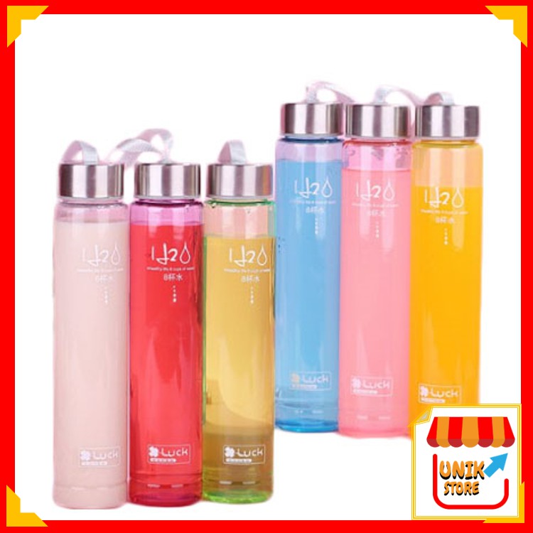 UNIQUE - Bo194 ขวดน้ําดื่มใส H2O / ขวด H2O ใส / ขวดน้ํา 280 ML