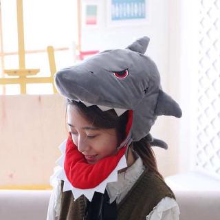 ส่งด่วน l หมวกปาร์ตี้ปลาฉลาม สีเทา นุ่มและใส่สบาย พร้อมส่งจา…