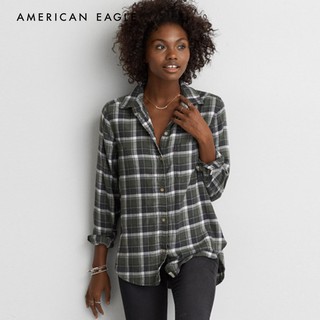 American Eagle Ahh-mazingly Soft Long Sleeve Plaid Shirt เสื้อเชิ้ต ผู้หญิง แขนยาว ลายตาราง (WCL 035-7521-309)