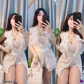 เซตลูกไม้ ชุดนี้ น่ารักมากคะ งานสุดหรู +กางเกงขาสั้น ฟรีไซด์