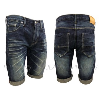 Shorts Denim กางเกงยีนส์ขาสั้นยีนส์สามส่วนชาย สีฟอกสนิม กระดุม Size 28-38