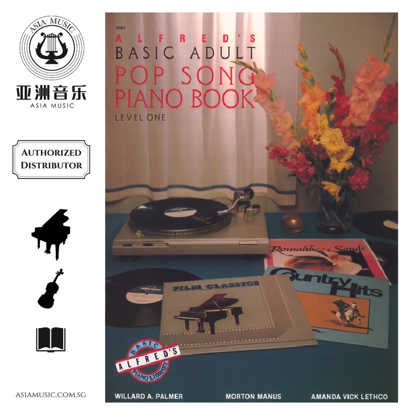 AUTHORZED DISTRIBUTOR - ALFRED MUSIC - ALFRED BASIC ADULT PIANO COURSE: POP SONG LEVEL 1