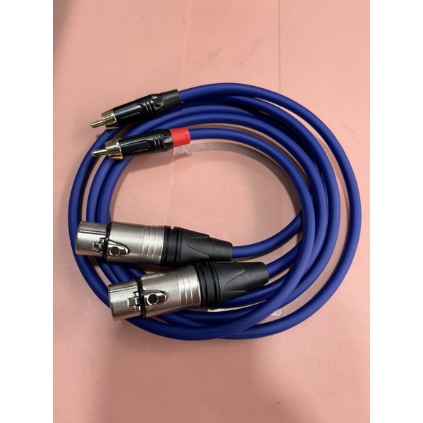 สายXLRเมีย-RCAแบบชุด2เส้นทำจากสายชีลสเตอริโอDynacomหัวxlrของLidgeหัวrcaของwiremanทองเหลือแท้100%