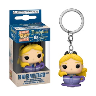 Funko Pocket Pop Alice In Wonderland พวงกุญแจ (The Mad Tea Party Attraction and Alice) ฟิกเกอร์ ของสะสม โมเดลตุ๊กตา ของเล่น