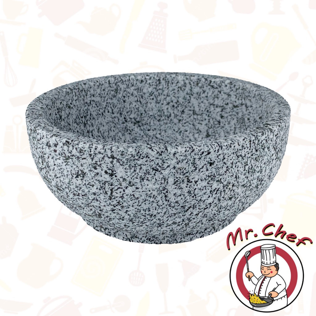 Mr.Chef [พร้อมส่ง] ชามหินเกาหลี หม้อหินเกาหลี ชามเกาหลี สำหรับอาหารเกาหลี บิบิมบับ ข้าวผัดเกาหลี