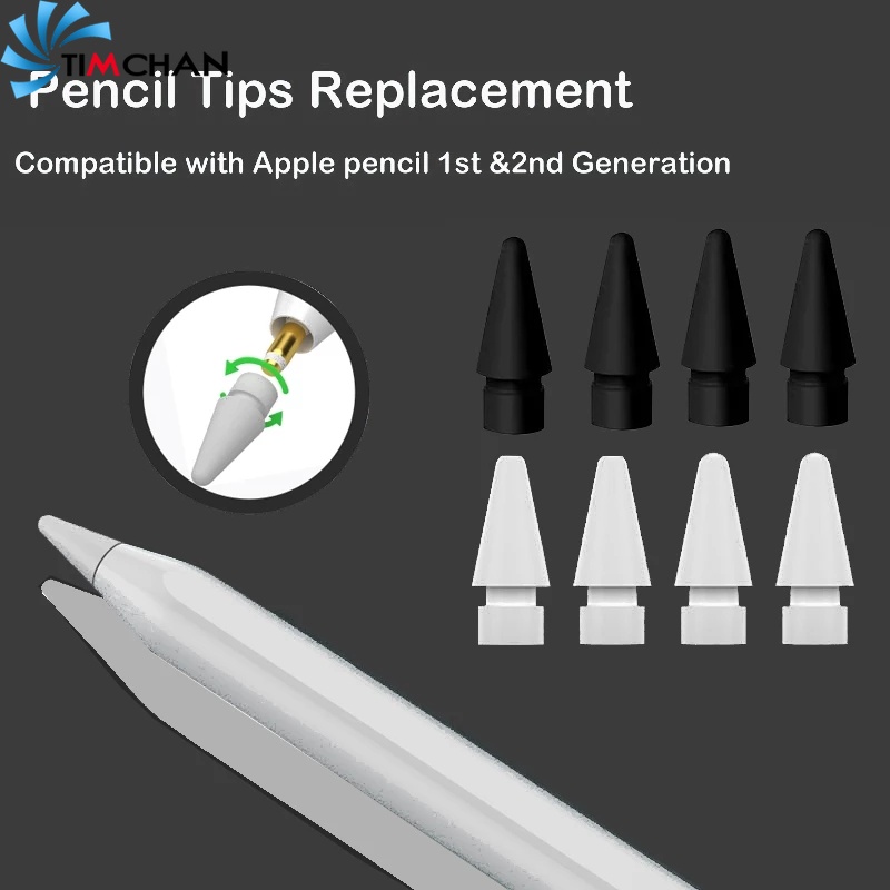 หัวปากกาสไตลัส แบบเปลี่ยน คุณภาพพรีเมี่ยม ทนต่อการเสียดสี สําหรับ Apple ipad Pencil 1 2