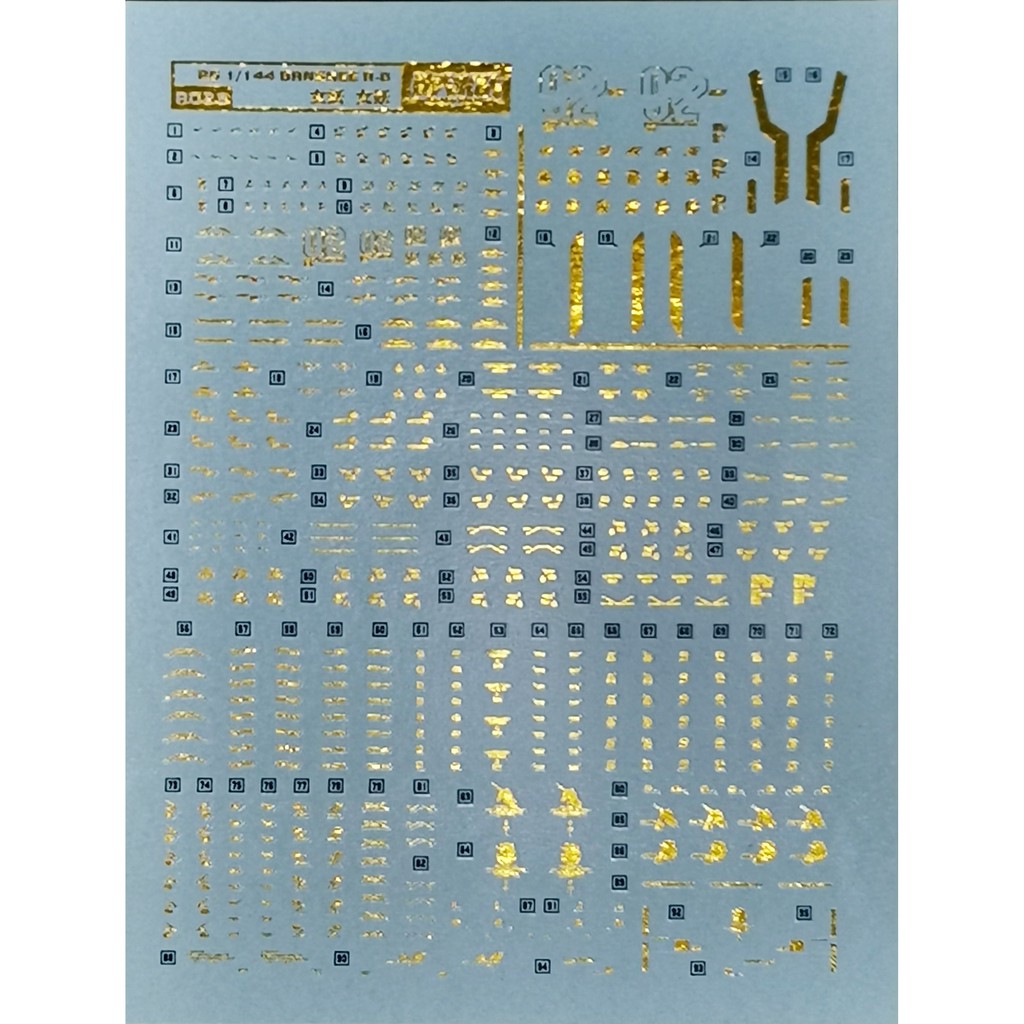ดีคอลน้ำ [D.L. Darlin] RG23 RX-0(N) UNICORN GUNDAM 02 BANSHEE NORM(BRONZING GOLD) RG 1/144 Water Decal RG 23
