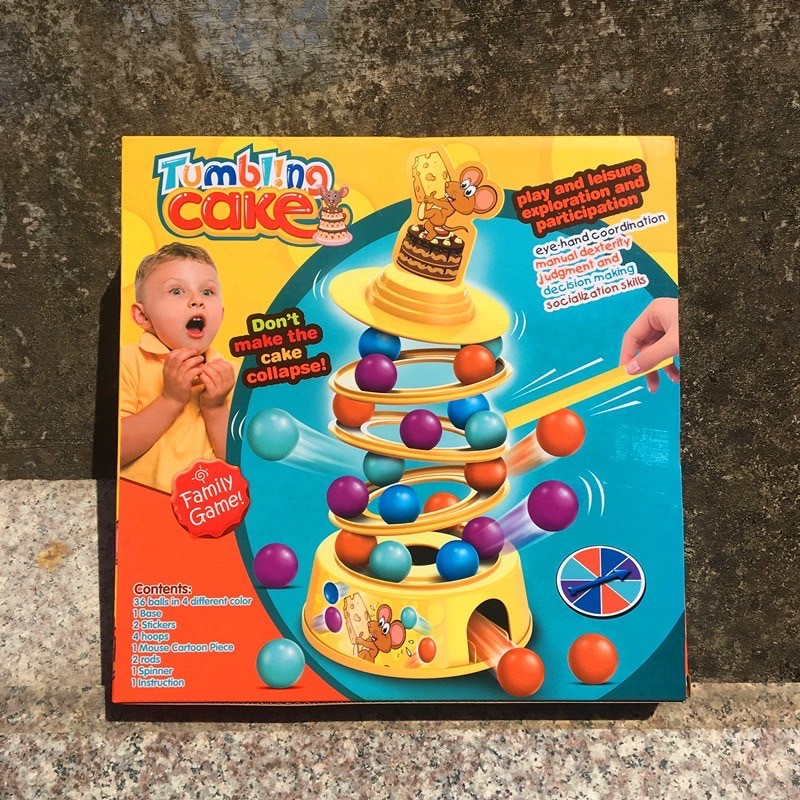 พร้อมส่ง เกม Tumbling Cake เกม ครอบครัว สนุกๆ ได้ฝึก control กล้ามเนื้อมือด้วย ฝึกวางแผนได้ด้วย