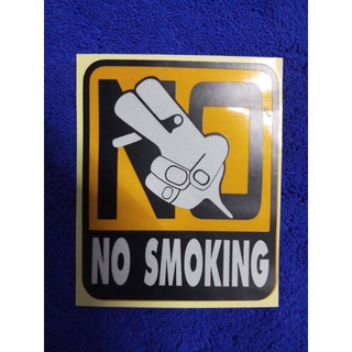 B.S.D สติกเกอร์แต่งรถ NO SMOKING 1ชิ้น 9×11cm