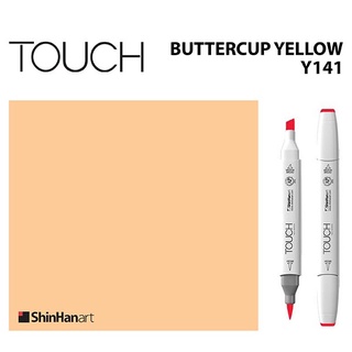 TOUCH TWIN BRUSH MARKER Y141 (BUTTERCUP YELLOW) / มาร์คเกอร์หัวพู่กัน-หัวตัดขนาดกลาง รหัส Y141 (BUTTERCUP YELLOW)