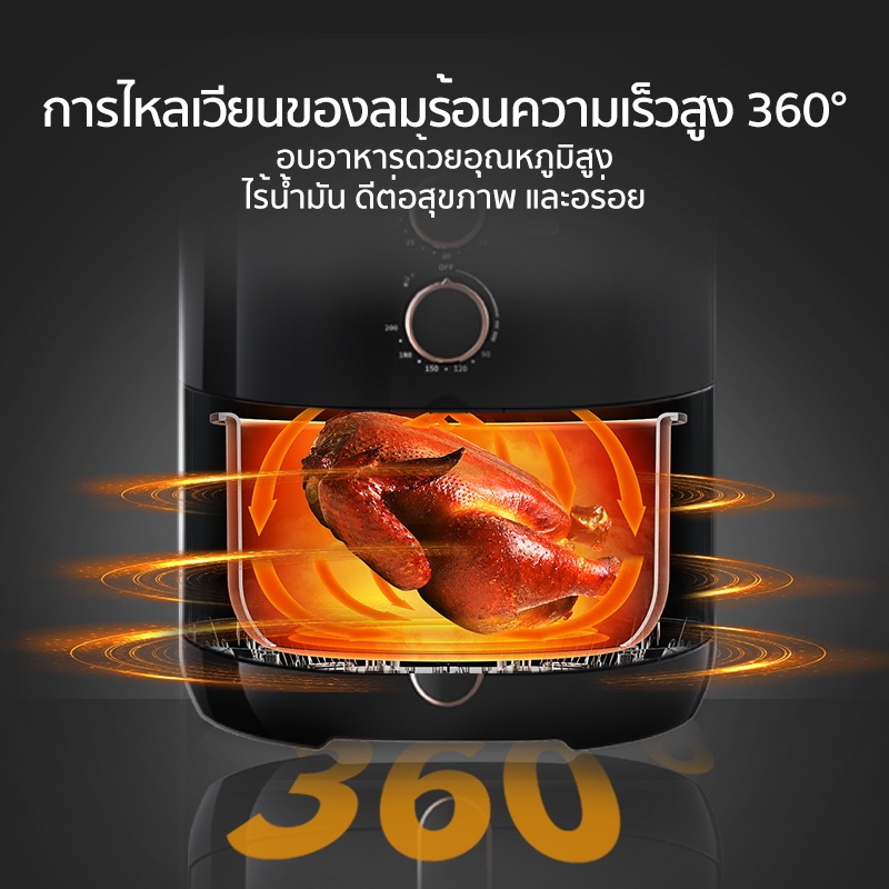 Simplus 5L หม้อทอดไร้น้ำมันใช้ในครัวเรือนอัตโนมัติ 1300W หม้อทอดไฟฟ้า ...
