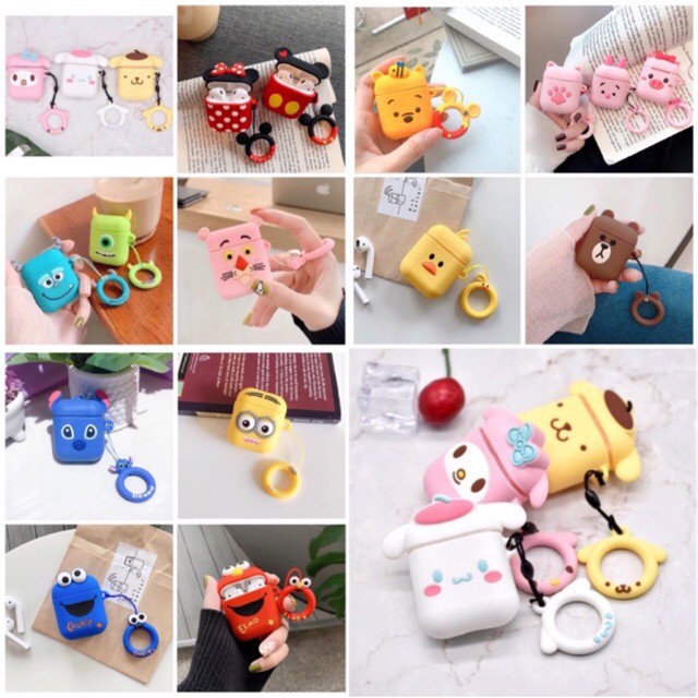 เคสและซองมือถือ🔥พร้อมส่ง18ลาย🔥Case carton for Airpods1/2 i9stws i11tws i12twsเคสยางซิลิโคนการ์ตูน