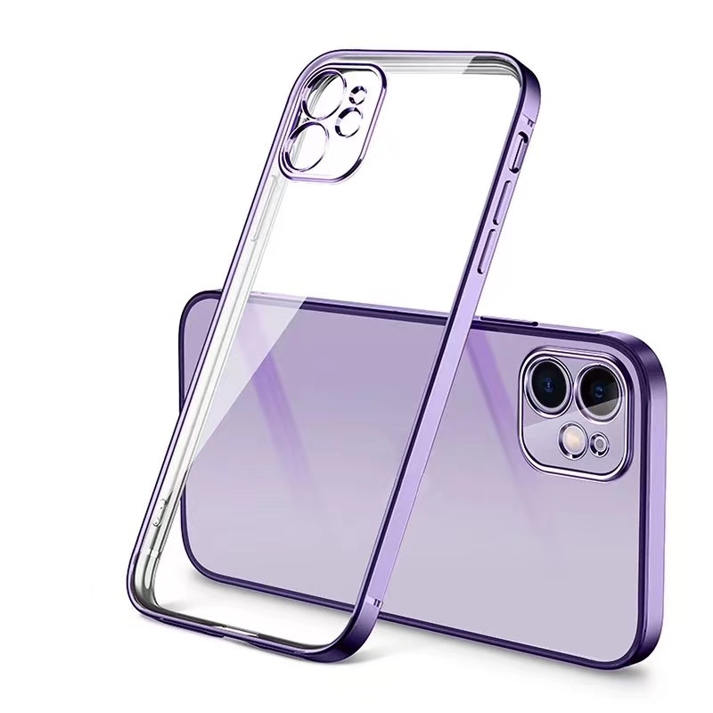 เคสโทรศัพท์โลหะแบบนิ่มทรงสี่เหลี่ยมสําหรับ iPhone 11 pro MAX iPhone 7 8 plus X XS MAX XR