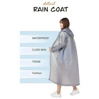 ☔ เสื้อกันฝน EVA แบบหนา แฟชั่น มีฮู้ด EVA คุณภาพสูง UNISEX สีสันสดใส เหนียวทนทาน ไม่ขาดง่าย