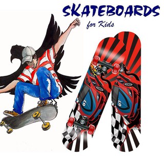 Skateboard สเก็ตบอร์ด 4ล้อ สเก็ตบอร์ดสำหรับผู้เริ่มหัดเล่น สำหรับเด็ก