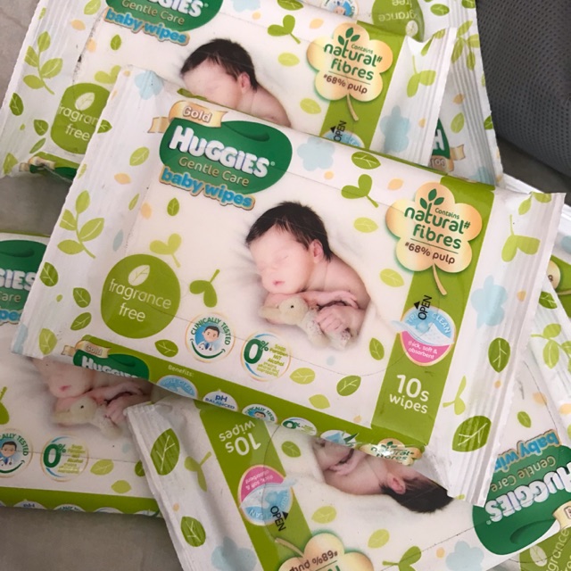 Baby Wipes ทิชชู่เปียก Huggies 10แผ่น/ห่อ ของใหม่ ราคาเดียว