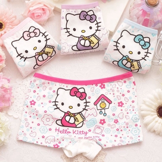 ชุดชั้นในกางเกงบ็อกเซอร์ลายการ์ตูน Hello Kitty 3 ชิ้น / ชุดสำหรับเด็ก