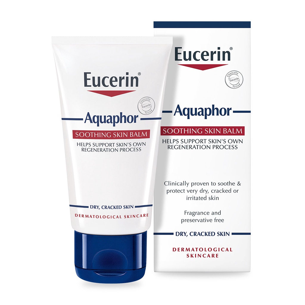 Eucerin Aquaphor Soothing Skin Balm 45ml / ยูเซอริน อควาฟอร์ สกิน ซูทติ้ง บาล์ม สำหรับผิวแห้ง แตก