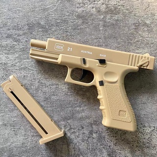 การดีดเปลือกอัตโนมัติที่กำหนดเองสีดำบริสุทธิ์ระเบิดเลเซอร์ระเบิด Glock 18 กลับเทคโนโลยีสีดำที่ว่างเปล่าอินฟราเรดปืนกระสุ