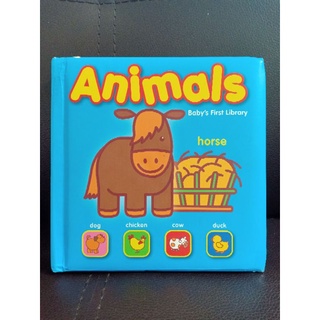 บอร์ดบุ๊ค ปกนวม Animals Babys First Library