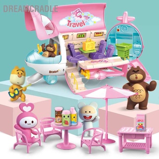 DreamCradle Mini Airliner Model Kitchen Toy Set Cartoon Cute Accessories for Girls Toddlers Kids