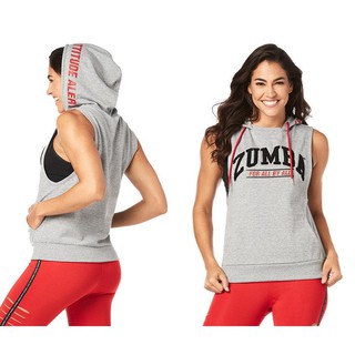 Zumba Attitude Alert Sleeveless Hoodie​​​​​​​ (เสื้อฮู้ดออกกำลังกายซุมบ้า)