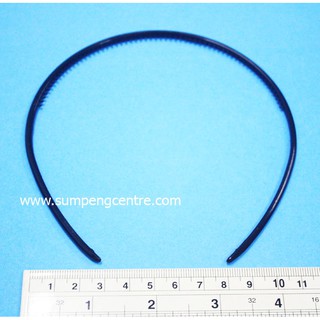 คาดผมเรียบ ดำ 3 mm SHL (12 ชิ้น), Black SHL headband 3 mm. (12 pieces)