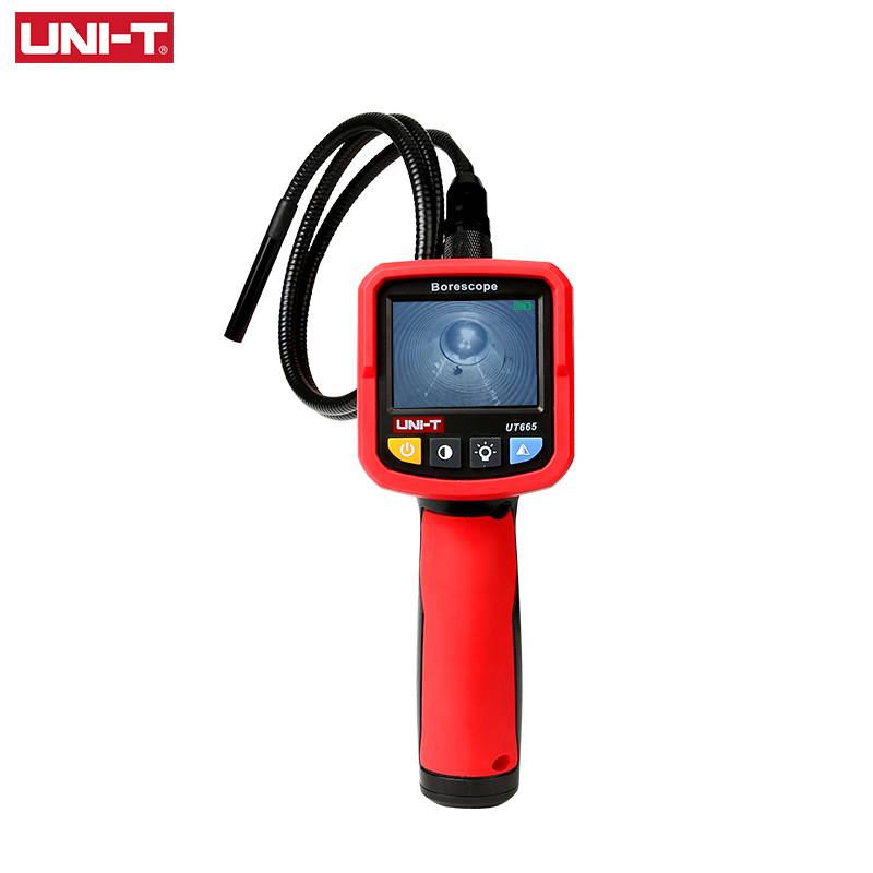 Uni-t UT665 อุตสาหกรรมงู Borescope Professional มือถือ 2.4 นิ้ว Endoscope IP67 กันน้ํา Vedio กล้องตรวจสอบ