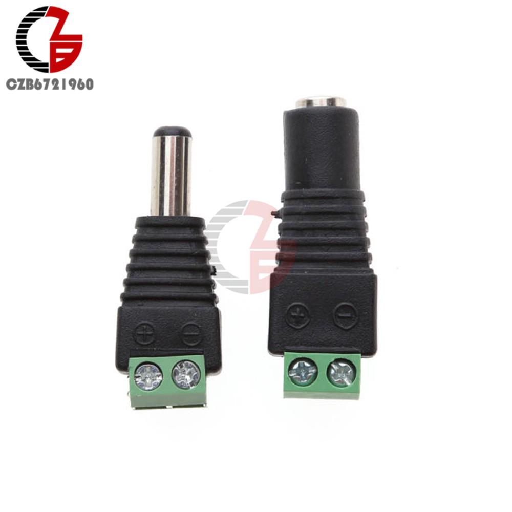 5 คู่ male female dc 12v 24 v อะแดปเตอร์ปลั๊กเสียบแจ็คสําหรับเชื่อมต่อ verbinder interconnects